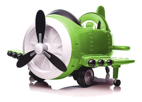 Auto A Bateria Avión Verde Con Control 6v Shl320201 Shine