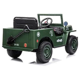 Auto A Bateria Jeep Militar Verde Cn-shj11103