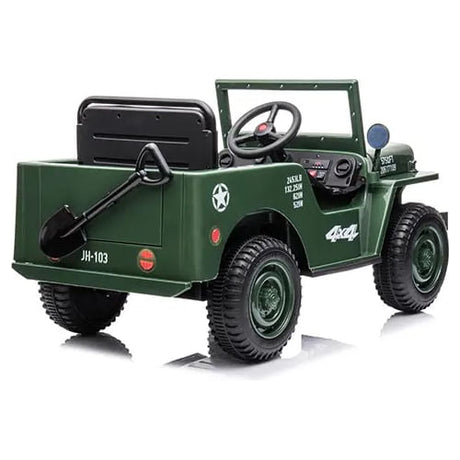 Auto A Bateria Jeep Militar Verde Cn-shj11103