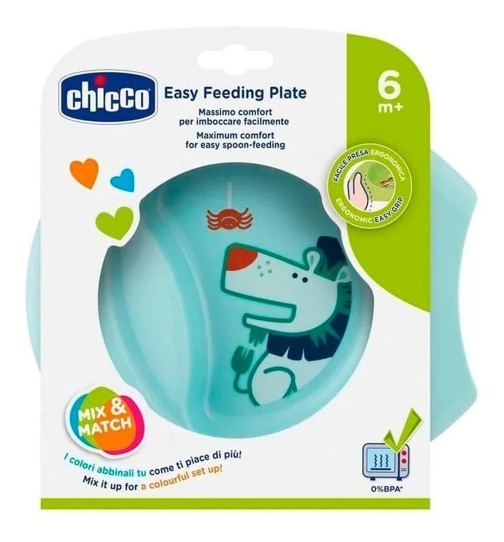 Chicco Plato Easy Feeding 6m+ Celeste 160012