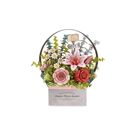Robotime Puzzle Rolife Wooden Flower Basket TW03H