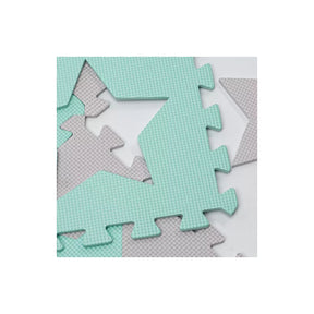 MultiEva Piso de Goma Eva Estrellas de 09 piezas verde menta y grises 93206MG