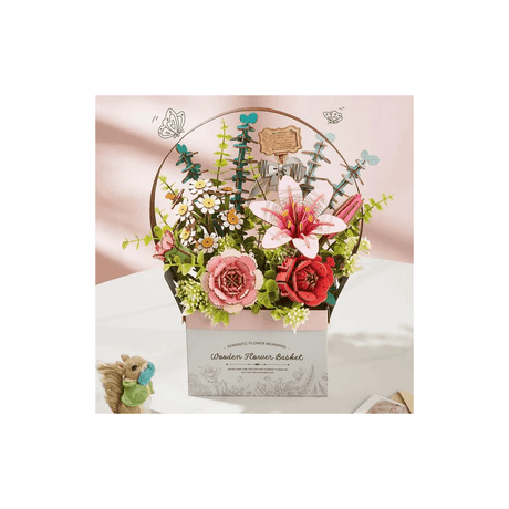 Robotime Puzzle Rolife Wooden Flower Basket TW03H
