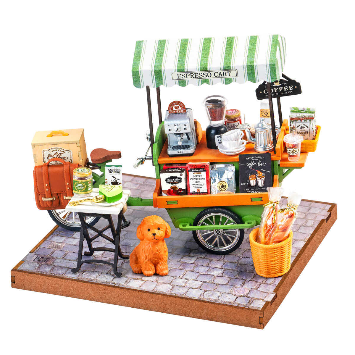Rolife Aromatic Coffee Cart DG182 - vista frontal
