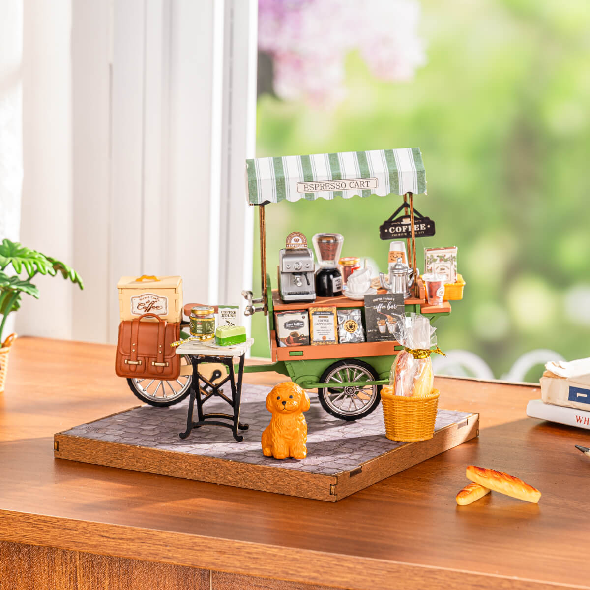 Rolife Aromatic Coffee Cart DG182 - detalle interior