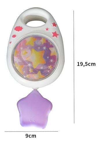 Set Lampara Y Cunero Musical Con  bluetooth Lila 1666581