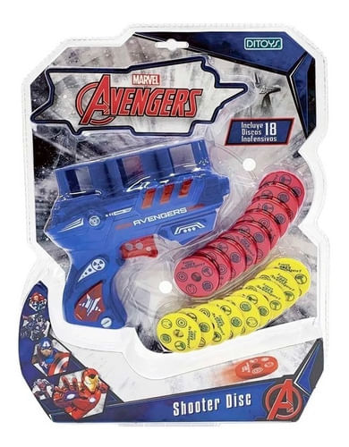 Pistola Avengers Shooter Disc Con 18 Discos Ditoys 2362
