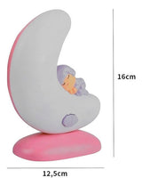Set Lampara Y Cunero Musical Con  bluetooth Lila 1666581