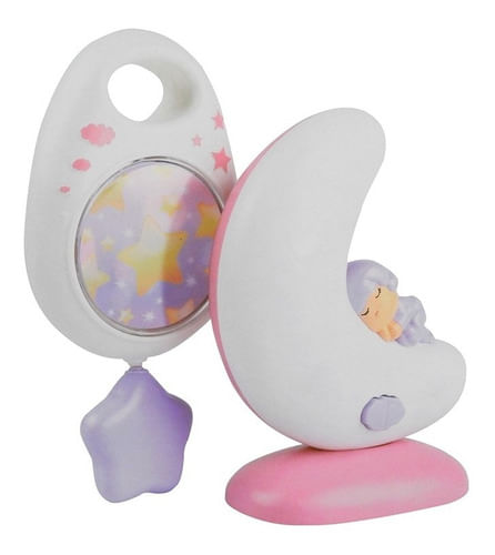Set Lampara Y Cunero Musical Con  bluetooth Lila 1666581
