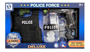 Set Policia Pistola con luz Y Sonido, Chaleco + 8 Acc. 1733939