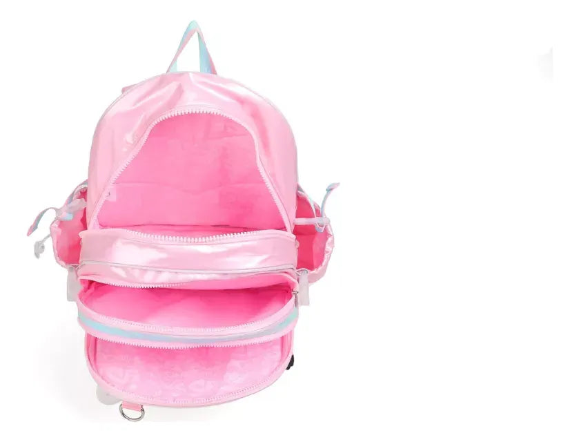 Chimola Mochila de espalda de 17" Shiny Blocks Light pink TR153