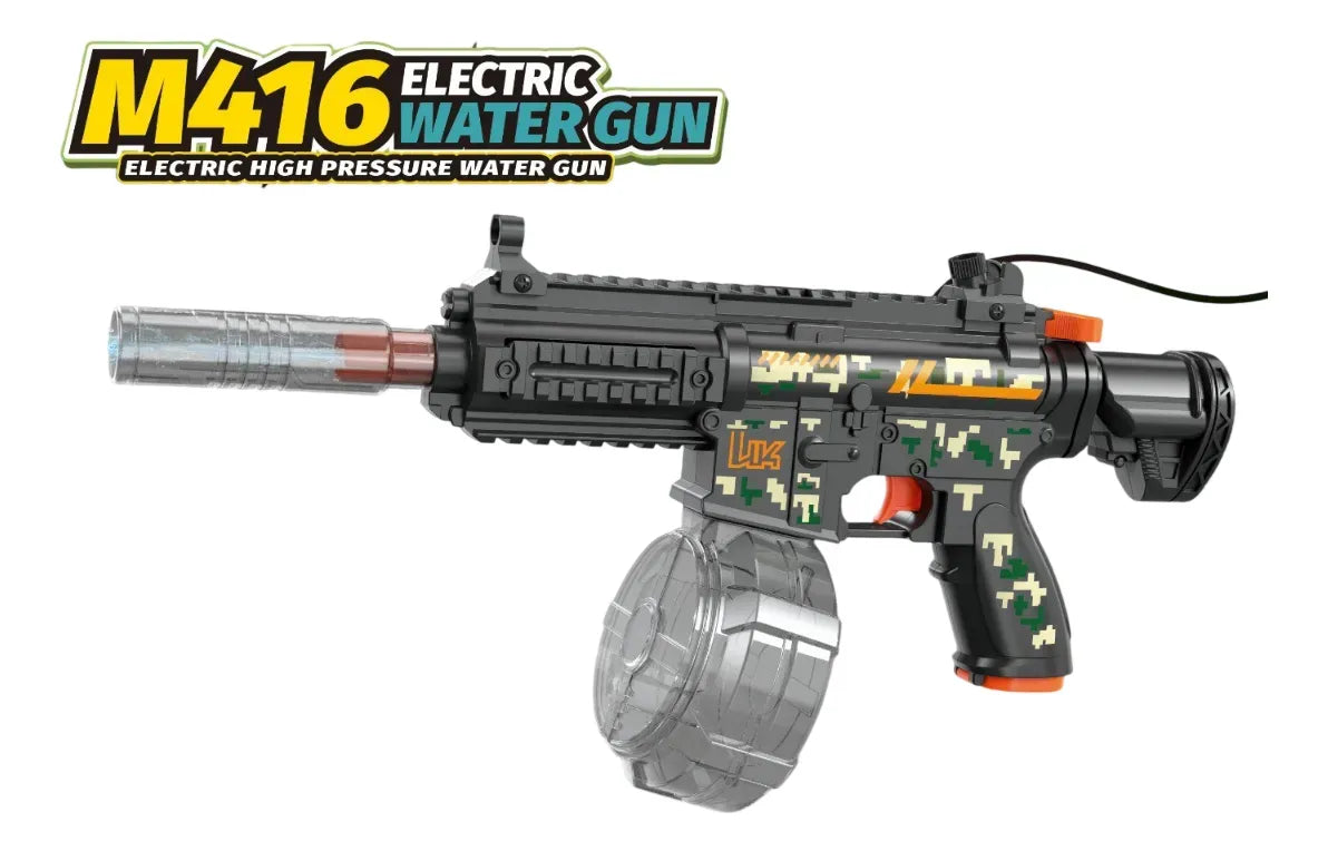 Pistola De Agua MINI M416 Eléctrica Recargable NEGRA KB1356
