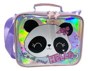 Lunchera Escolar Térmica Panda Zykl004 Shine Lila