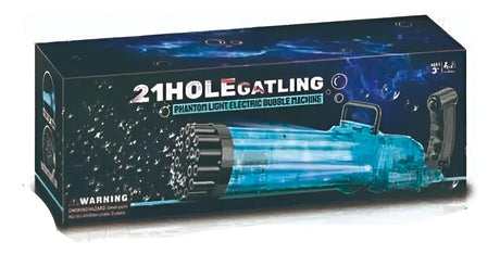 Pistola Burbujero A Pila 21 Agujeros Luces Kb1126 Negro Shine
