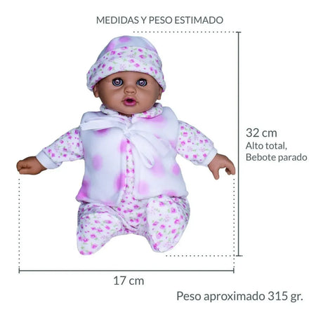 Le Bebot Valentin con Oso con Chaleco y Ojos Movibles 00210