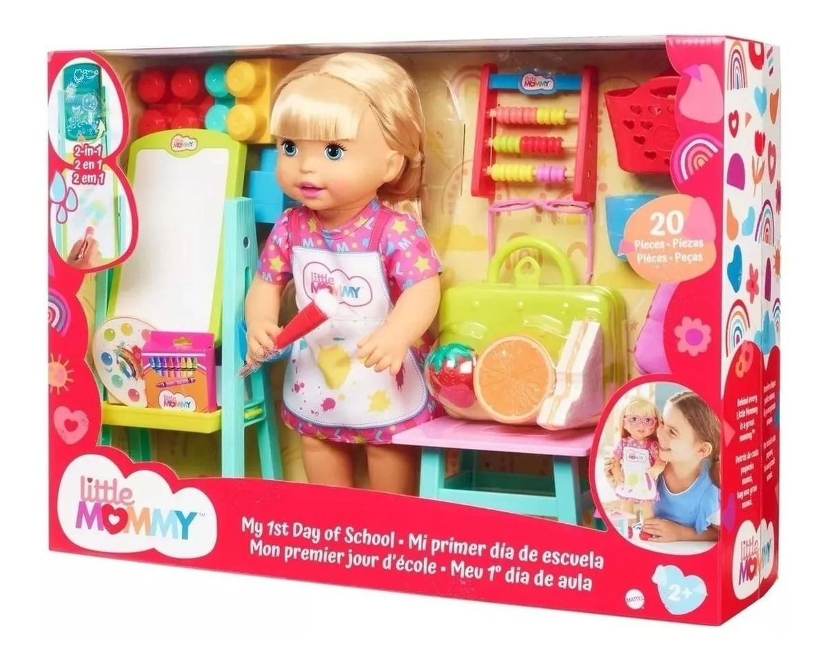 Muñeca Little Mommy Mi Primer Dia De Escuela Mattel Hbj58