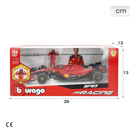 Bburago 1:24 Ferrari SF-23 w/driver, SAINZ 18-26809