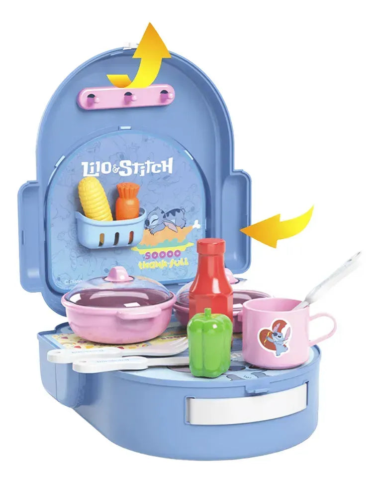 Valija Mochila Fashion Schoolbag Stitch Kitchen Ikdis070 Azul