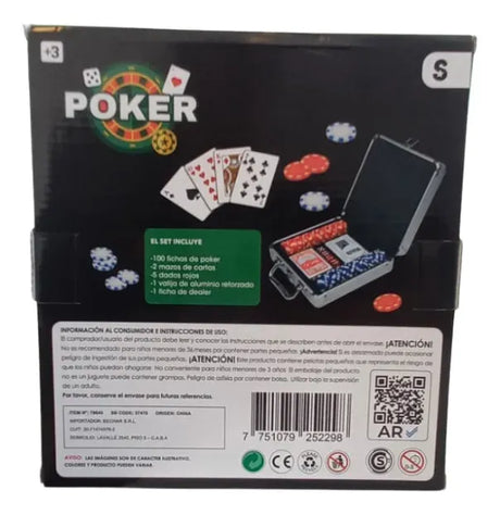 Maletin Set De Poker Kids Club 100 Fichas 57478