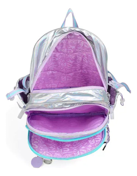 Chimola Mochila de espalda de 17" Shiny Blocks Silver TR156