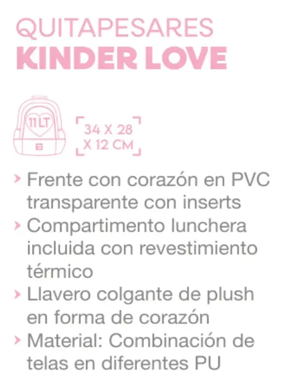 Mooving Mochila Espalda 11L Quitapesares Kinder Love 1613226