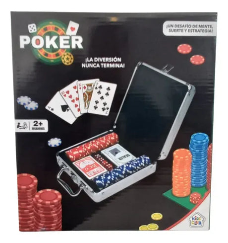 Maletin Set De Poker Kids Club 100 Fichas 57478