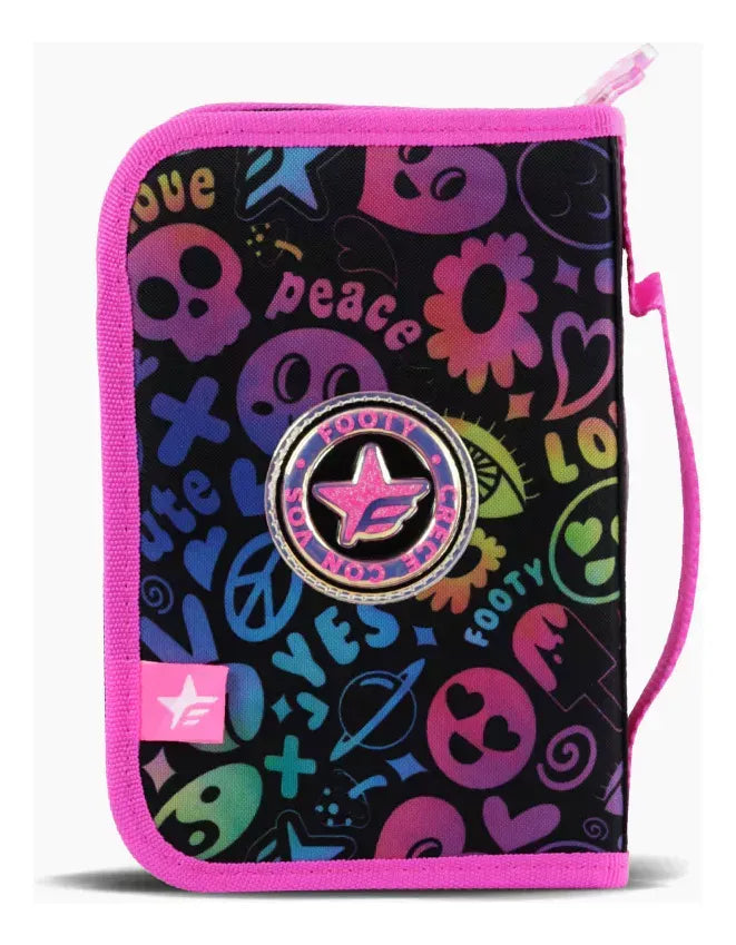 Footy Cartuchera rigida con un cierre Hologram Star F61074.01.UNICO