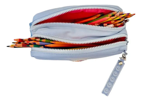 Cartuchera Escolar Doble Cierre Sl2505c Kinderland Celeste