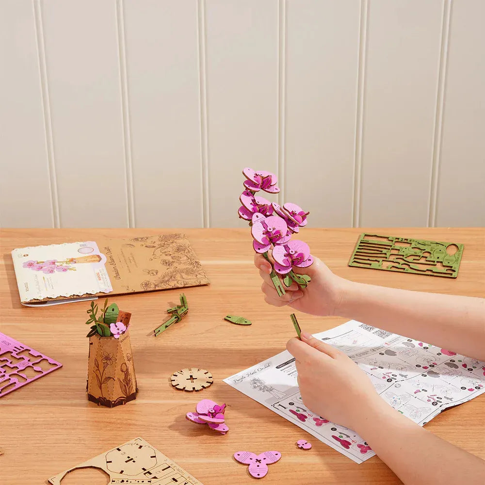 Robotime Rowood Puzzle 3d Flor De Orquídea Tw091