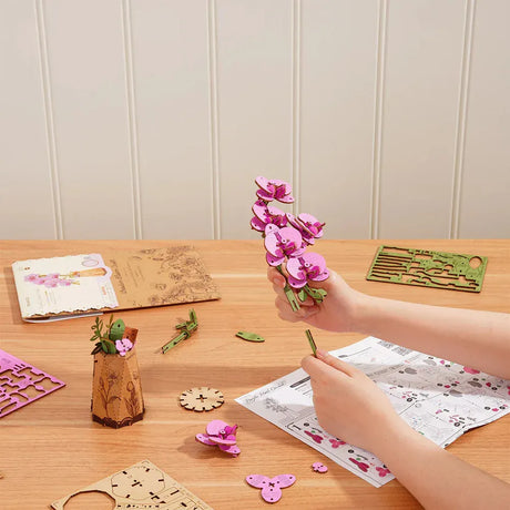 Robotime Rowood Puzzle 3d Flor De Orquídea Tw091