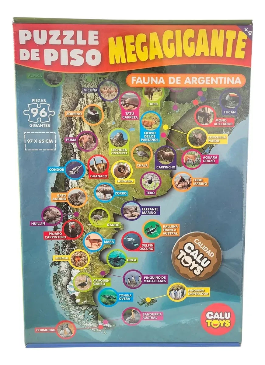 Puzzle De Piso Megagigante Fauna Argentina 96pzs 05082