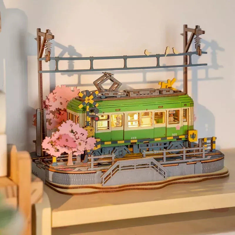 Robotime Puzzle 3d Tranvia Viaje De Sakura Tgs02 Rolife