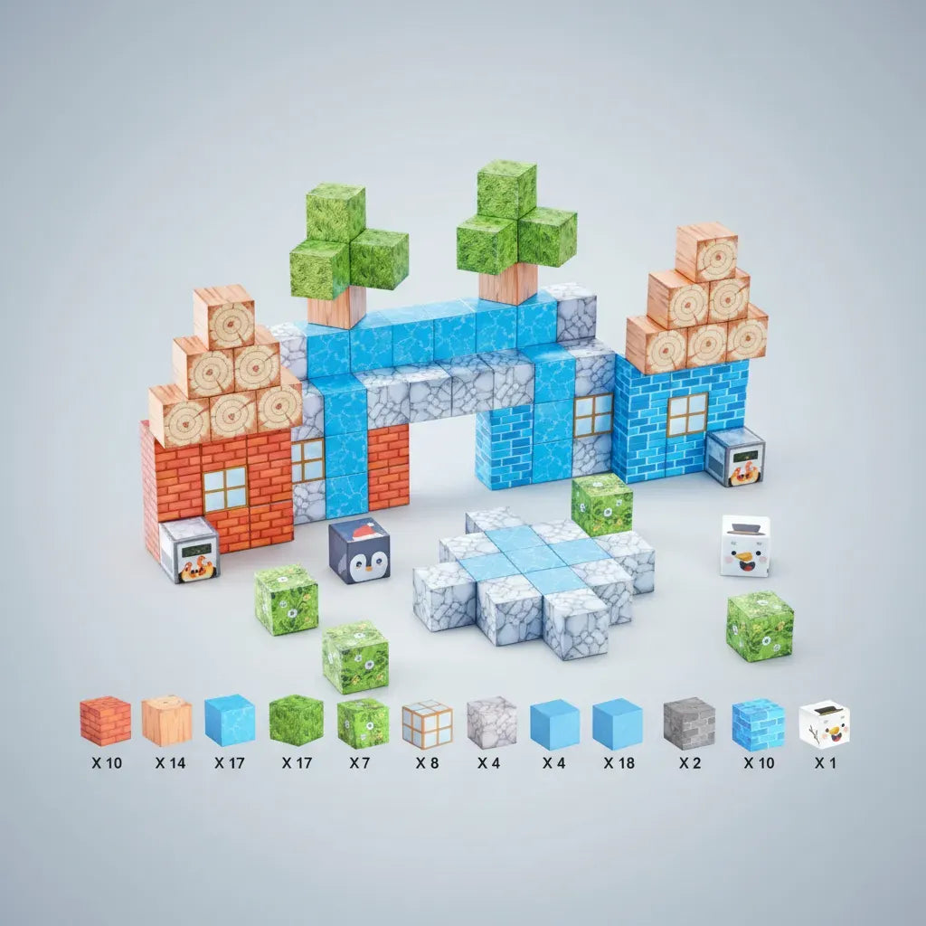 Bloques Magnéticos Cubos Steam Minecraft Shine 2960014