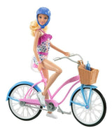 Muñeca Barbie Set De Juego Con Bicicleta Hby28 Mattel