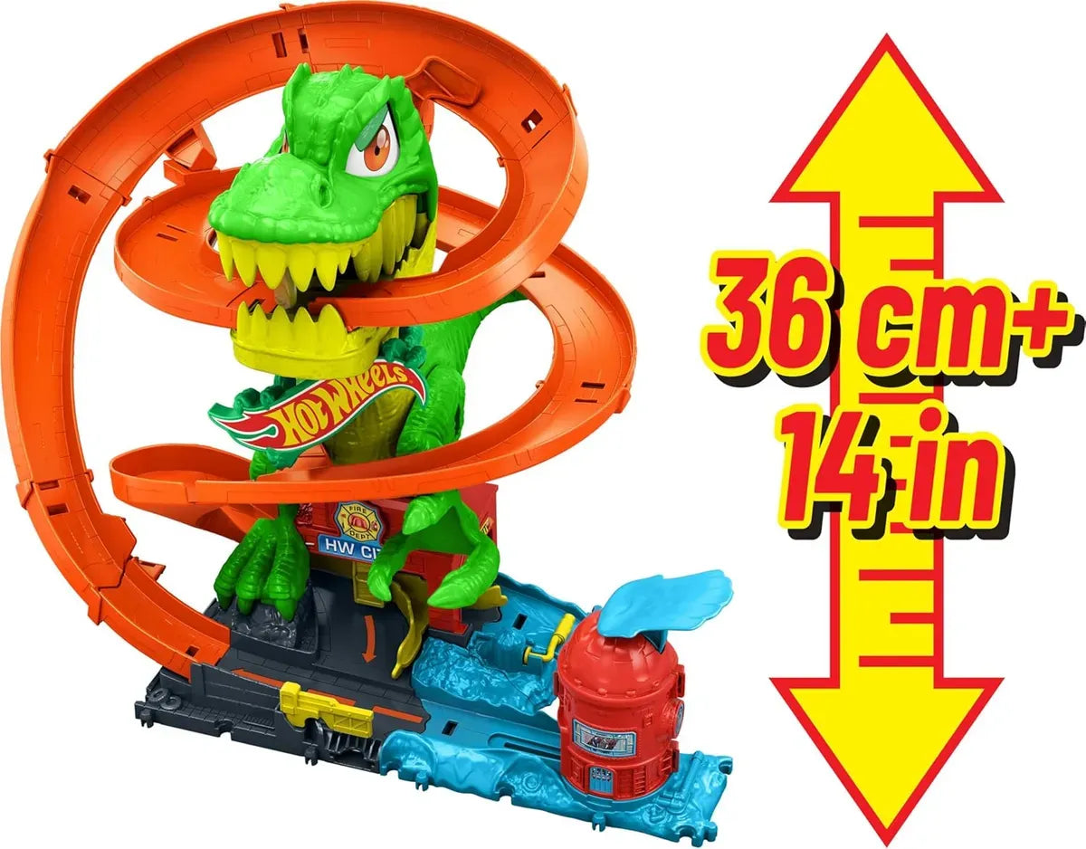 Hot Wheels Pista T-Rex vs Estación de Bomberos JBM73