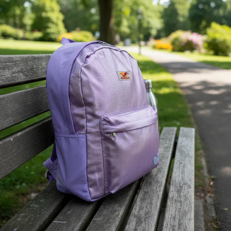 Mochila Espalda Escolar 18p Brillosa Sl1907l Kinderland Violeta