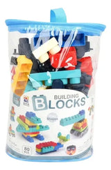 Bloques Infantiles 80 pcs En Bolsa Azul 3104401
