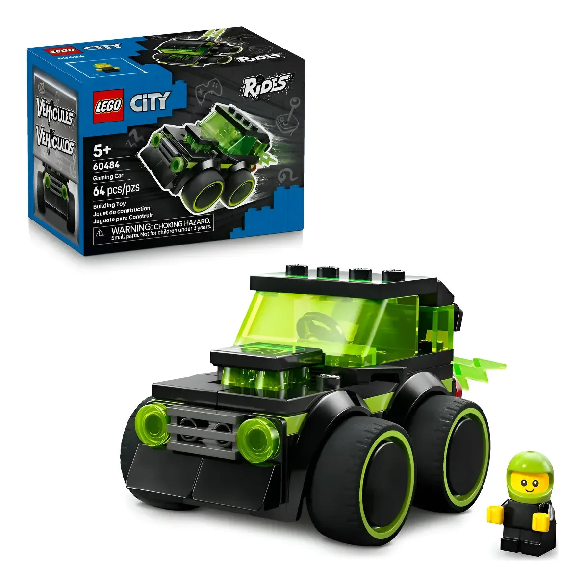 Lego City Vehículos: Coche de Carreras de Videojuego 60484