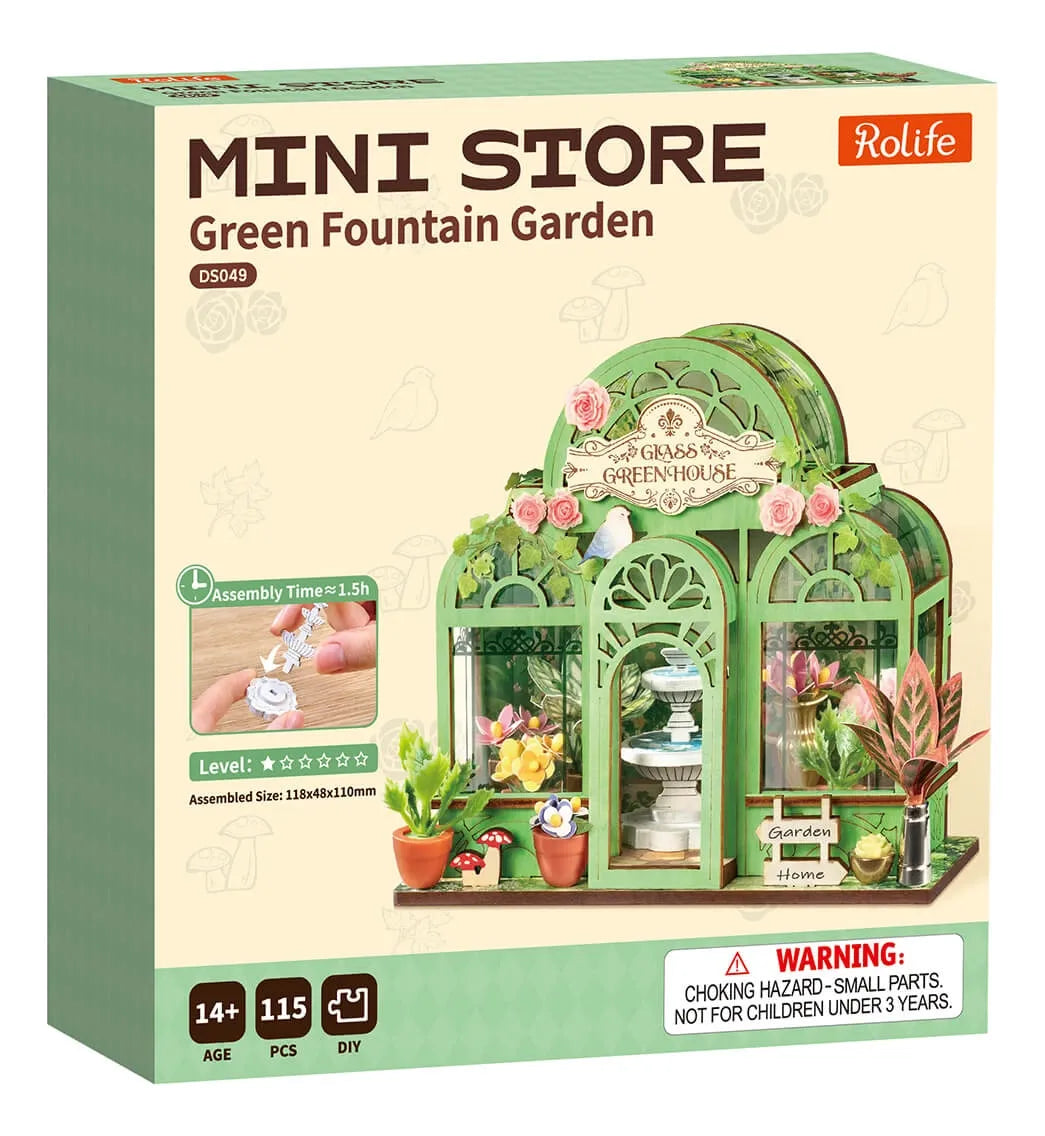 Robotime Puzzle 3d Green Fountain Garden Rolife Ds049