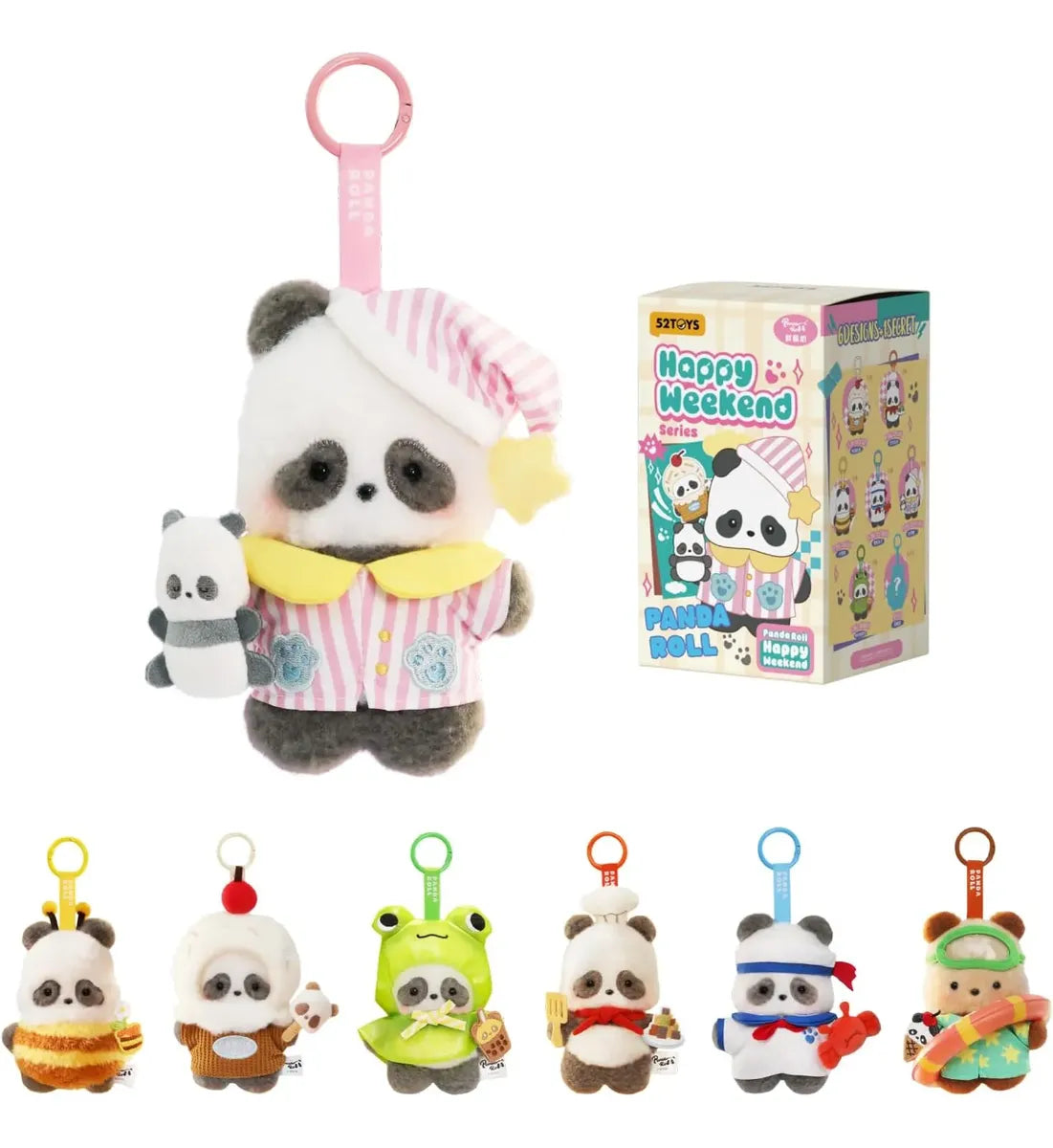 52toys Panda Roll Happy Weekend Serie Figura Blind Box 78860