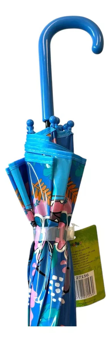 Paraguas Lilo y Stitch Azul con Flores 27156