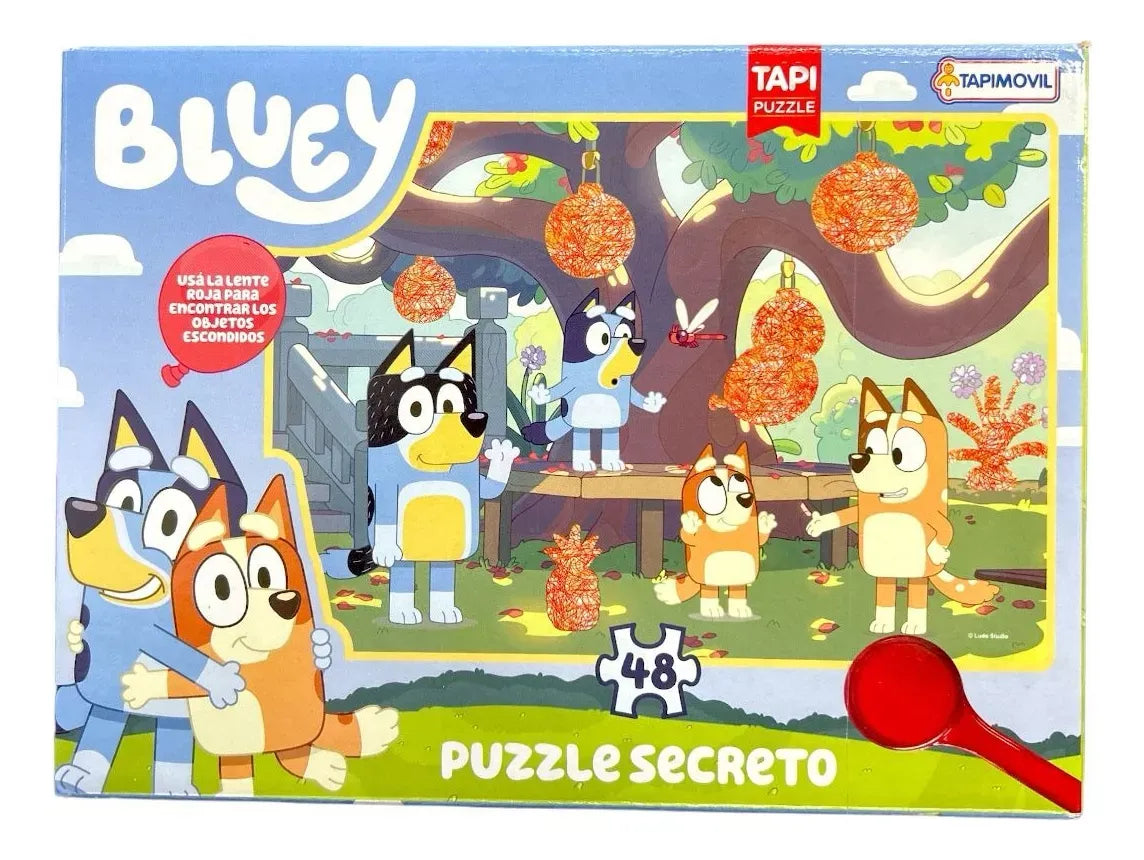 Puzzle 48 piezas con lupa Bluey BLU01207