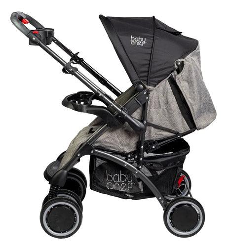 Baby One Coche Trend Pro travel system con manija rebatible color negro D/E BOTS-011S