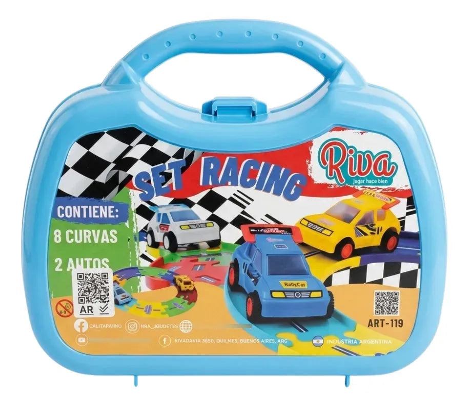 Calesita Valija Set Racing Pista + 2 Autos Art 119
