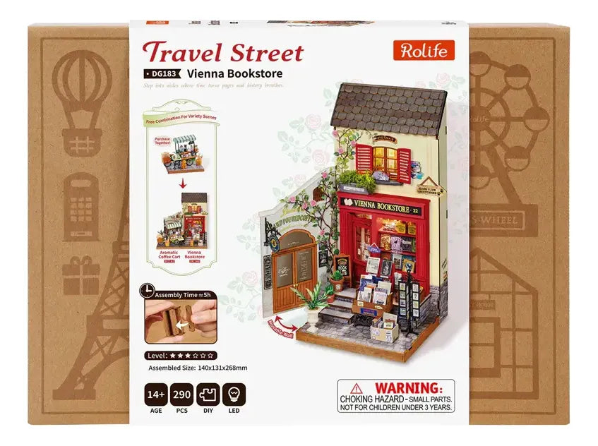 Robotime Puzzle 3d Vienna Bookstore Rolife Dg183