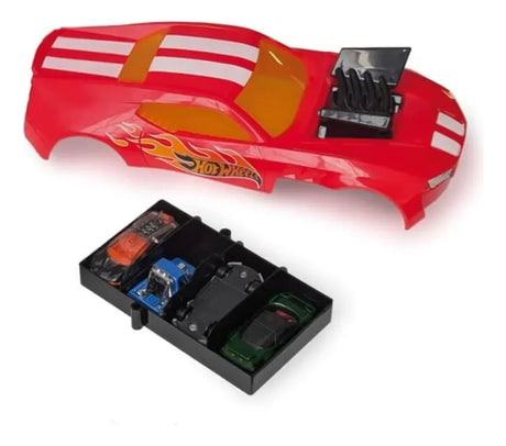 Hot Wheels Auto Maletin Guardacoches Rojo Hwcc15R