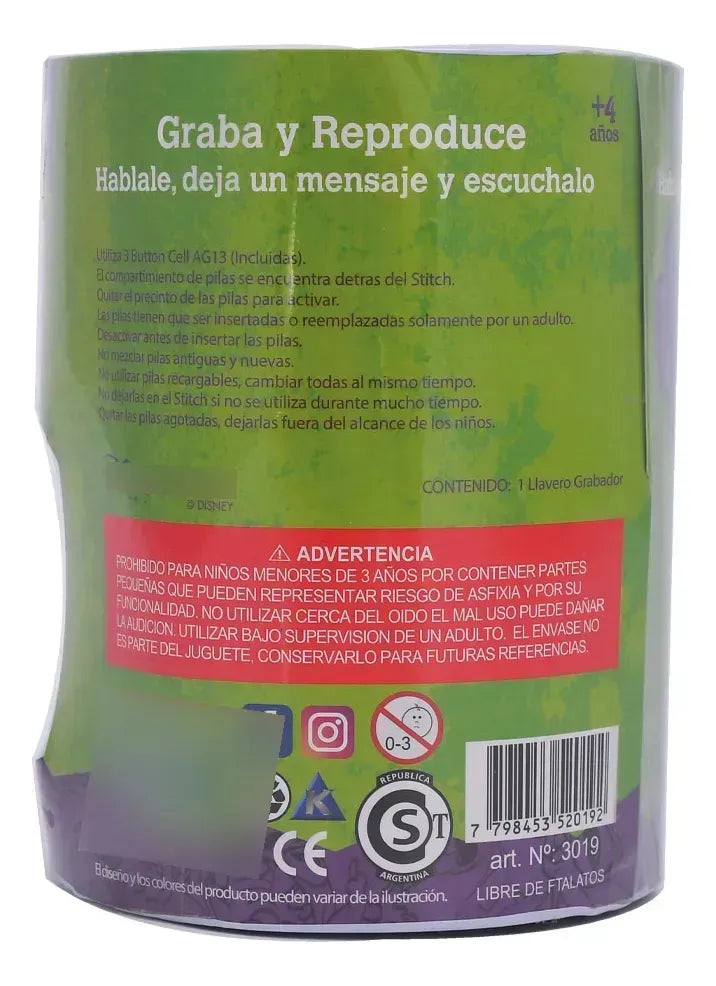 Llavero Grabador Stitch 3019 Azul