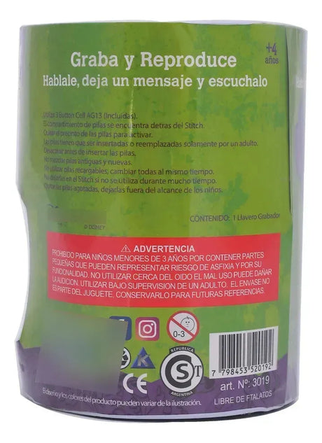 Llavero Grabador Stitch 3019 Azul
