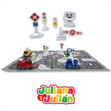 Juli Y Jul Cars Al Rescate X4 C/Accesorios SISJYJ035
