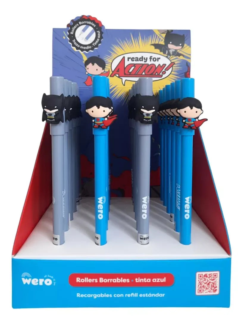 Boligrafo Roller Borrable Super Heroes Wero We3058